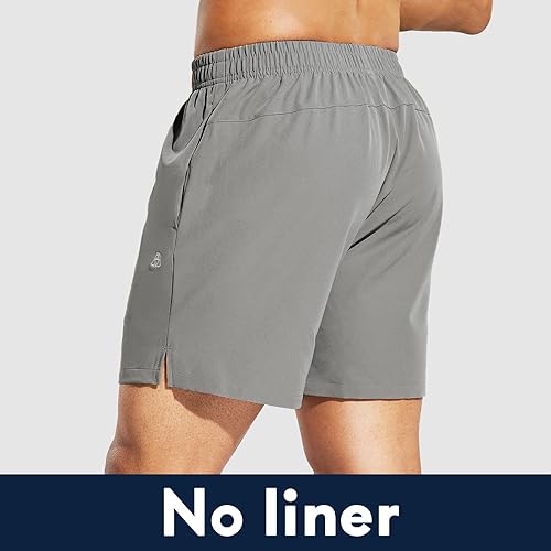 Miniatura 5 de Haimont Pantalones cortos deportivos para hombre de 5 pulgadas para gimnasio, deportes, entrenamiento activo con bolsillos, secado rápido,