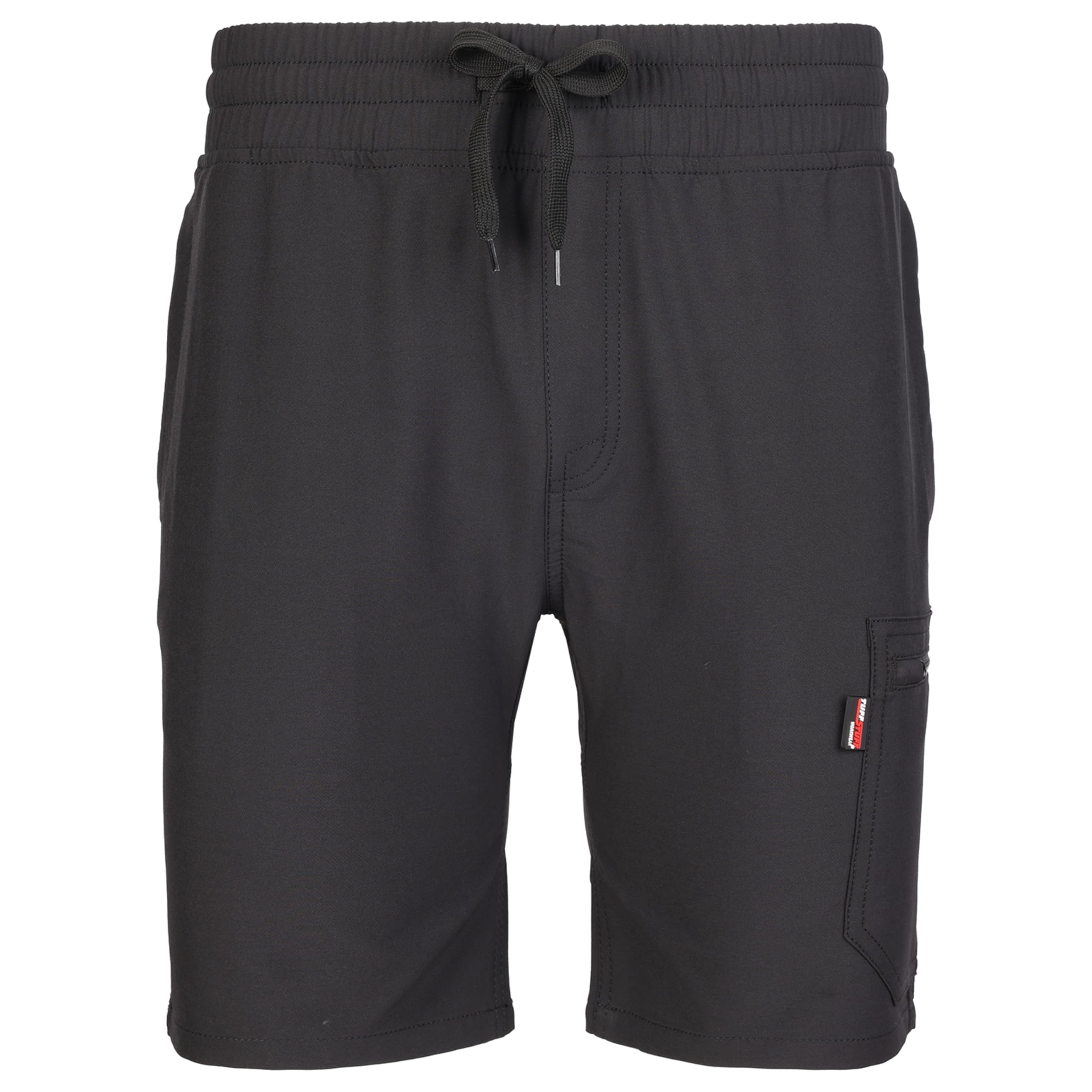 Hyperflex Black Short - Mens Work Shorts - Adjustable Waistband - 4 Way Stretch - Stylish & Comfortable - Workwear - Work Shorts Men