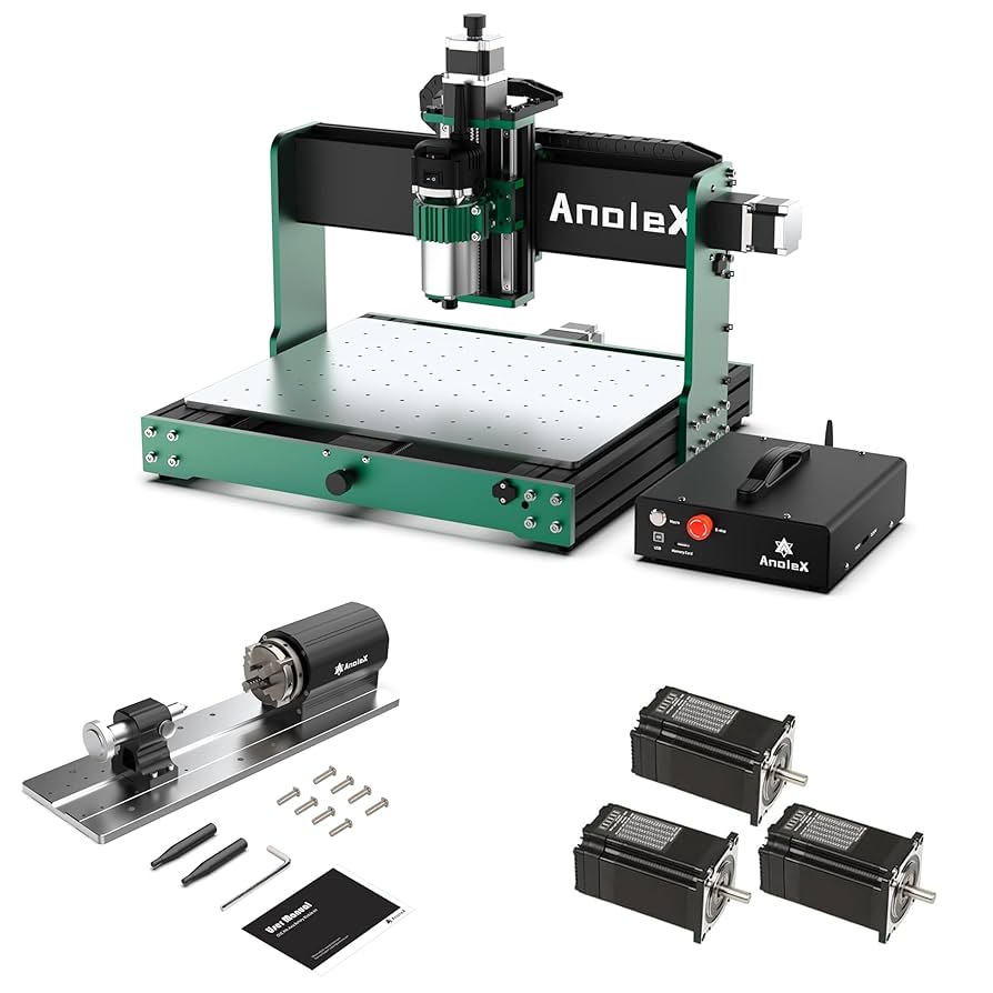 AnoleX CNC Router 4030-Evo Ultra 2 with 4th Axis Rotary