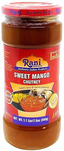 Miniatura 9 de Rani Hot Mango Chutney (Spicy Indian Preserve) Tarro de vidrio de 10.5 oz (300 g), listo para comer, vegano  Sin gluten, totalmente natural, sin OMG