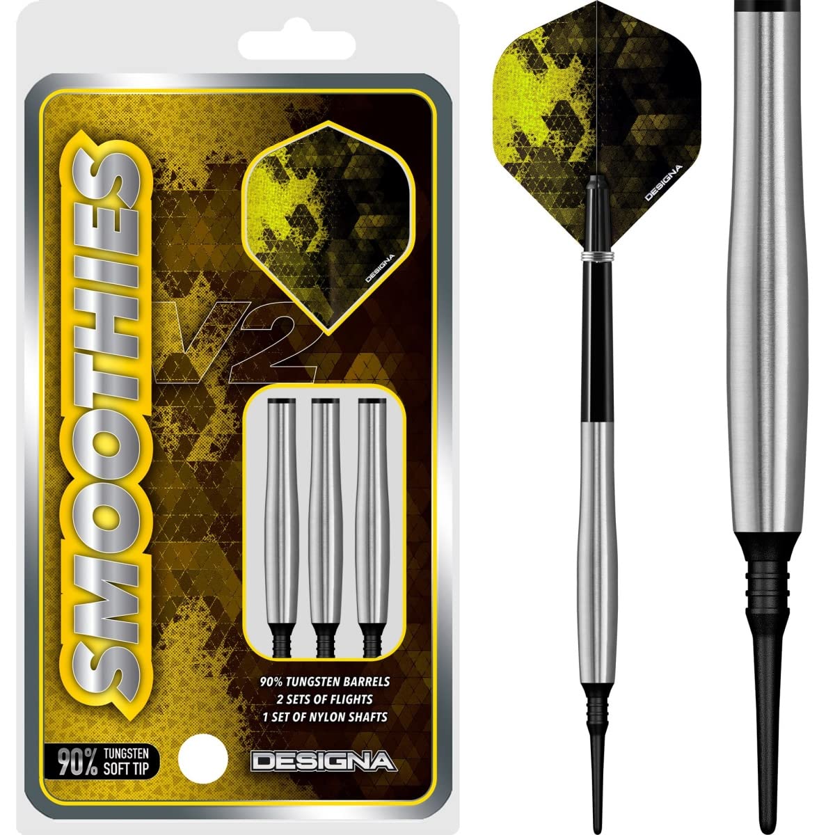 Amazon.co.jp: DESIGNA DARTS スムージー V2 | タングステンバレル90
