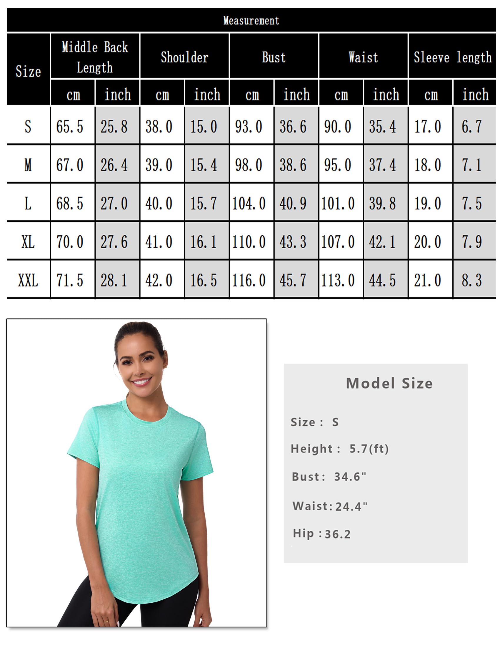 Camiseta Deportivo Mujer Camiseta de Manga Corta Camiseta de Secado Rápido Camisetas de Malla Mujer Yoga Fitness Top Ropa Deportiva — view 7