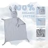 Baby Gift Boy Girl Newborn Gift Set Baby Gifts 3 Pieces Gifts for Birth with Cuddly Cloth Rabbit and Teether Wooden and Bib Baby for Newborn Baby Shower Things (Gray)