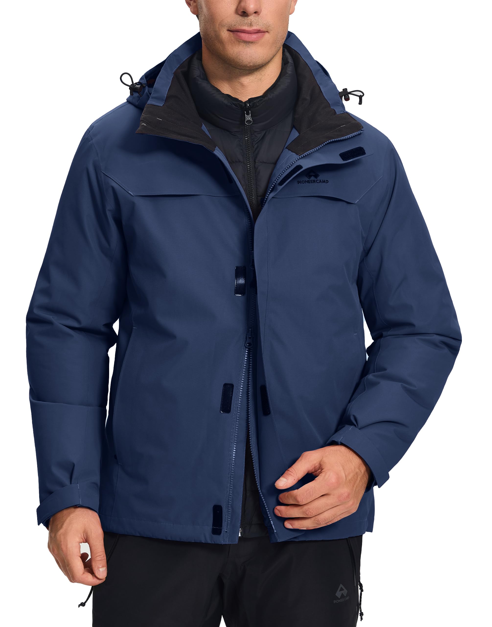 Pioneer Camp Winterjacke Skijacke Daunenjacke Herren Snowboardjacke 3 in1 Jacke Herren Ski Jacken Herren Funktionsjacke