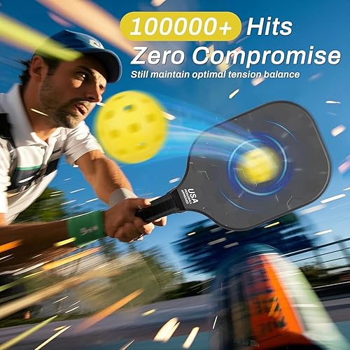 Miniatura 2 de 99.9% T300 Carbon Fiber Lightweight Pickleball Paddles Set of 2 Indoor Outdoor Games Equipment Beginner Intermediate Pro Sports Accessories Gifts