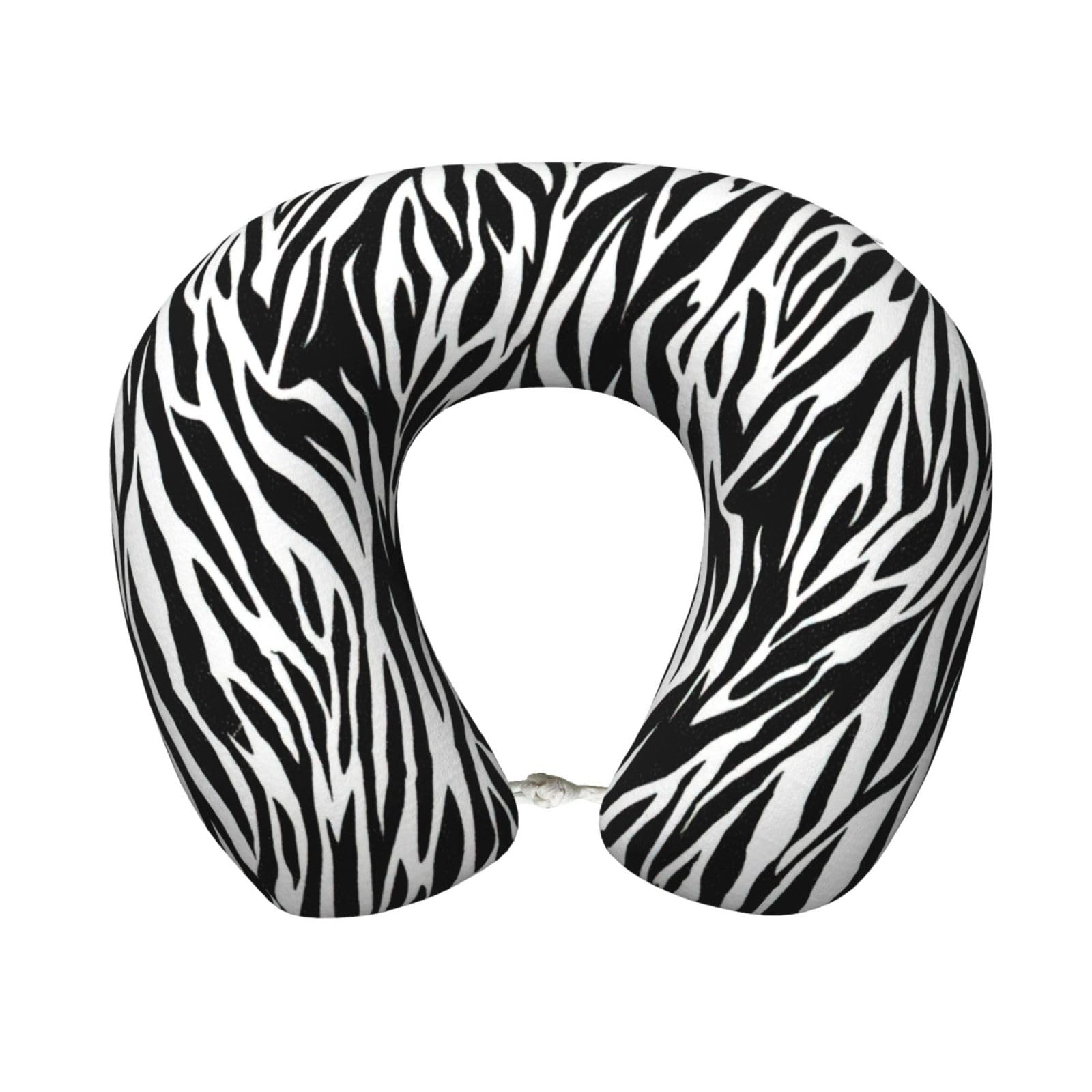 ASFgda U-Shape Memory Foam Zebra Print Print Travel Pillow,Neck Support,Washable Cover For Airplane Car Home Office