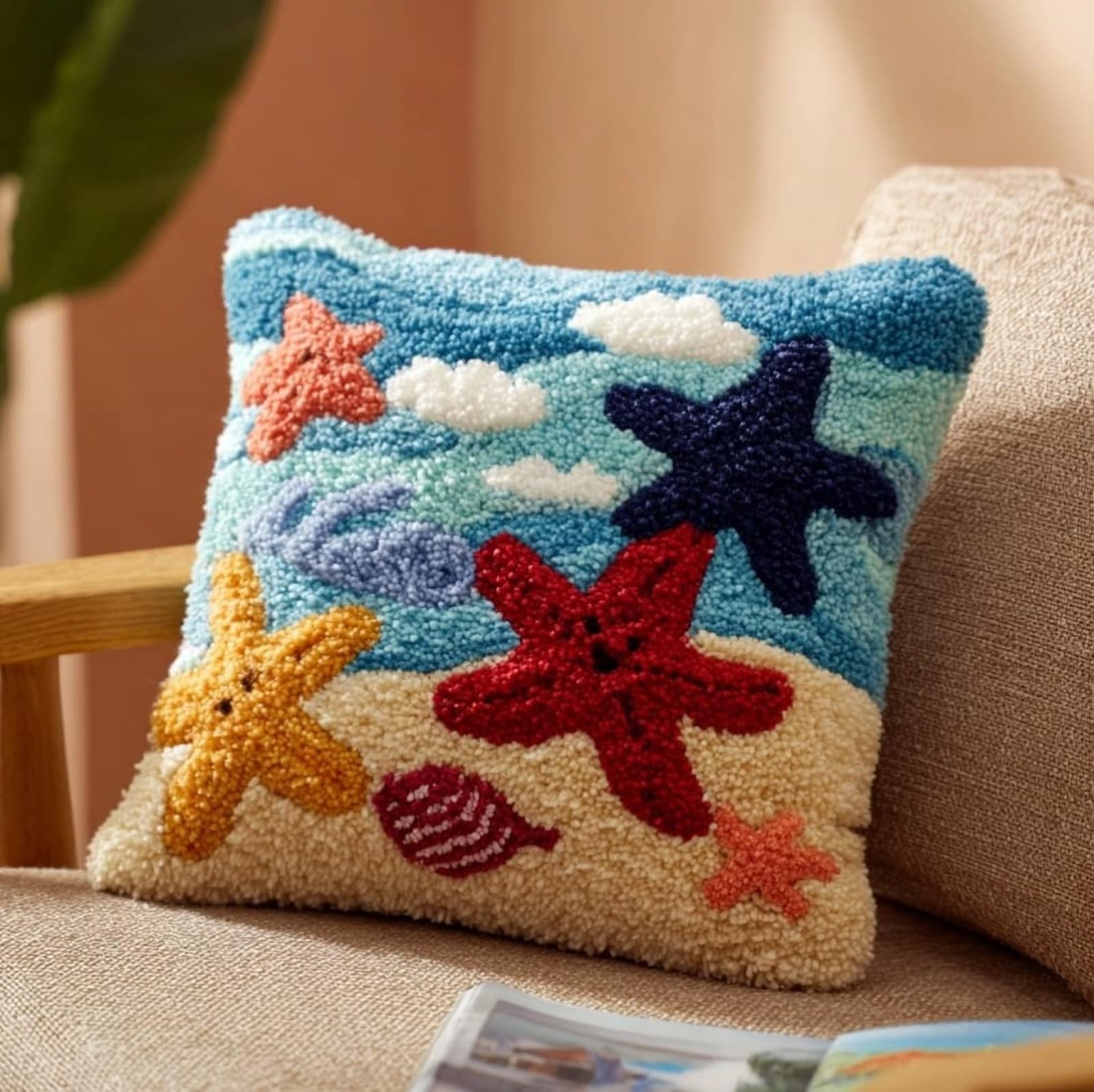 WallustrioaW Latch Hook Kits for Adults,Beginners,Cute Starfish