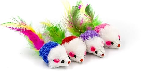 Miniatura 3 de Fluffy Cheezers - Juego interactivo con ratones sonoros para gatos, caja de 20 ratones, perfecto para los amantes de las mascotas