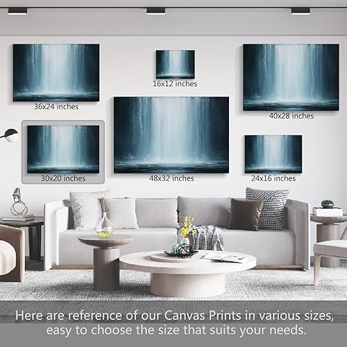 Miniatura 692 de Lienzo artístico para pared, pinturas de arte abstracto, fantasía azul, grafiti colorido sobre fondo blanco; decoración artística moderna para sala