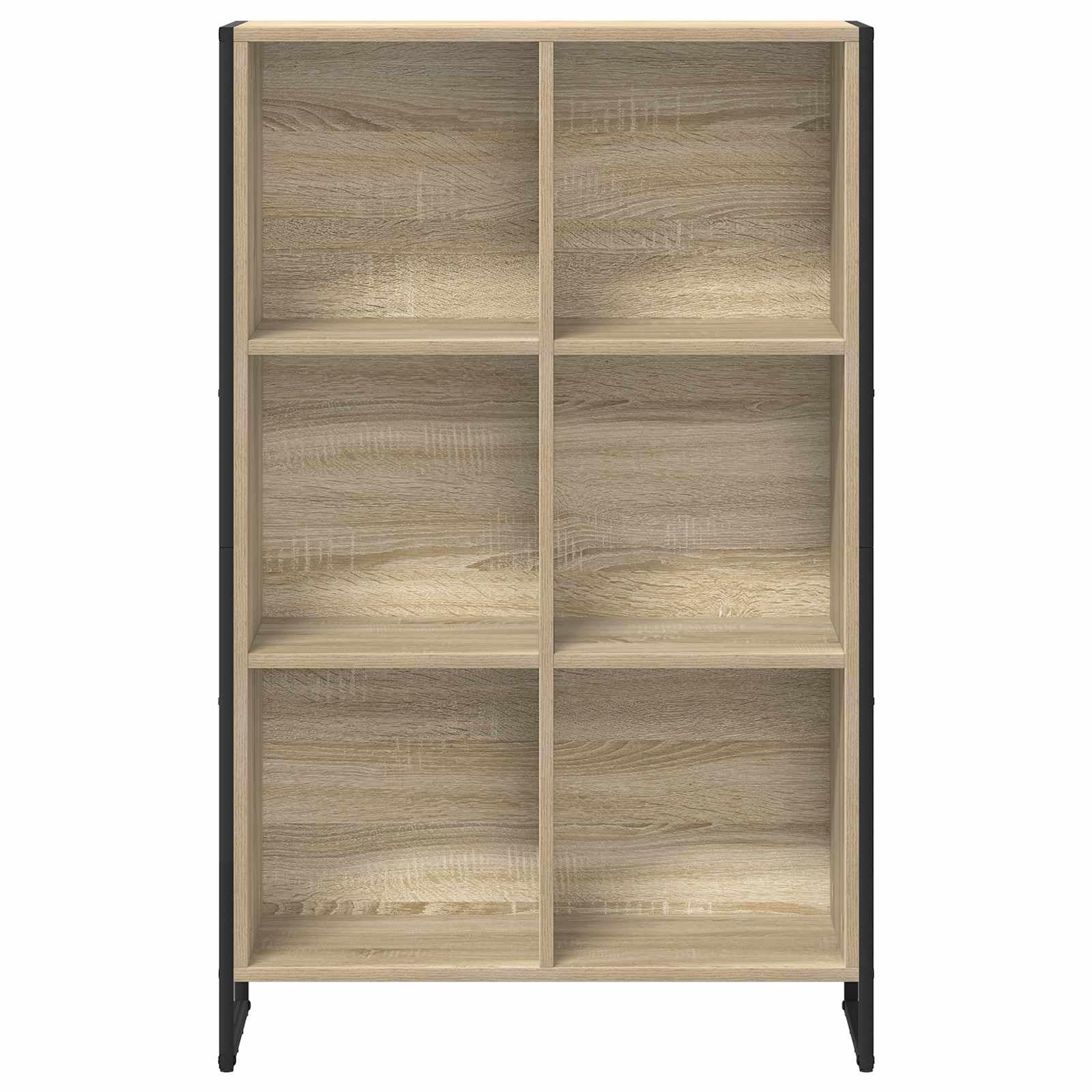Libreria Sonoma, 99,5 x 30 x 108,5 cm, in legno, stile industriale, con 6 scomparti, per soggiorno, studio e ufficio, resistente, divisorio moderno, facile da pulire