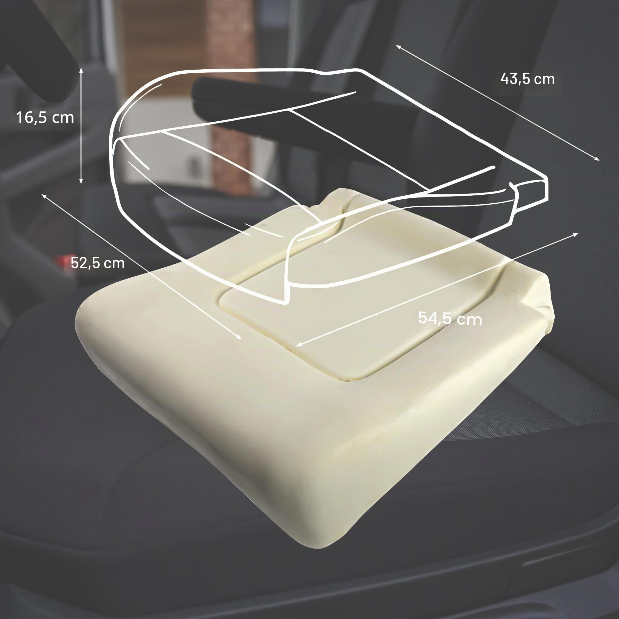 CHROMEMASTER - Compatible con VW T4 Transporter 1990-2003 | Espuma del Asiento, Inserto de Espuma para los Asientos Delanteros; Cambia el Inserto del Asiento y Disfruta de un Nuevo Asiento Cómodo