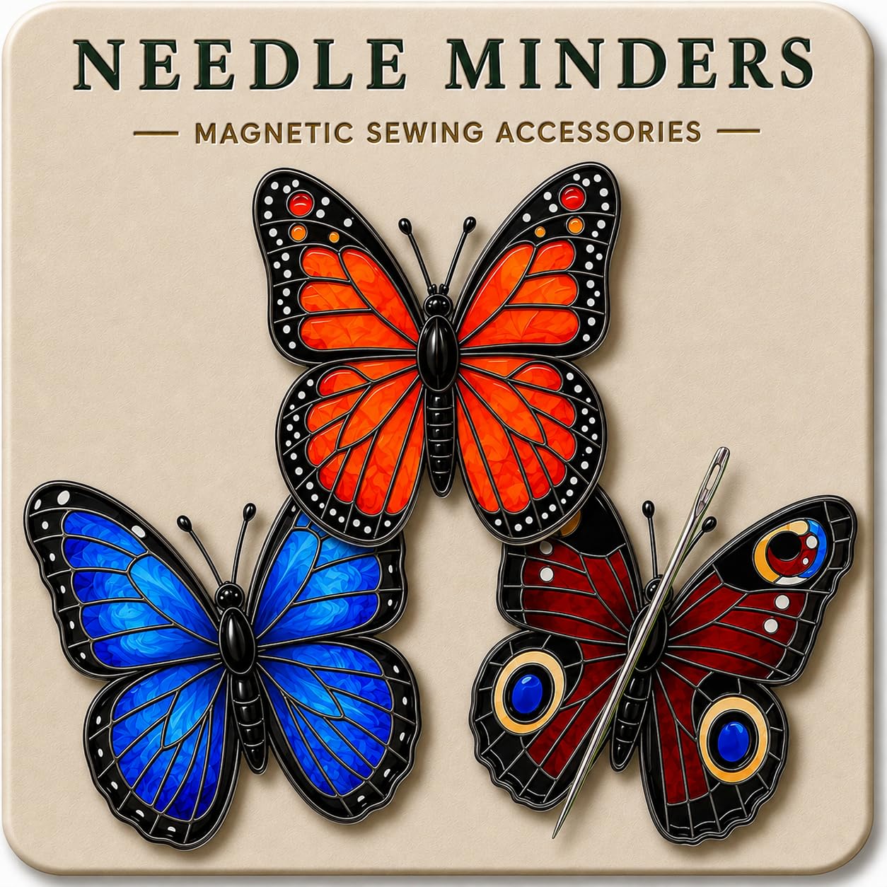 Kraftex Magnetic Needle Minder. Needleminder for Embroidery &amp; Sewing. Cute Needlepoint Accessories. Magnetic Needle Holder for Cross Stitch. Cute Magnet Pin Gift