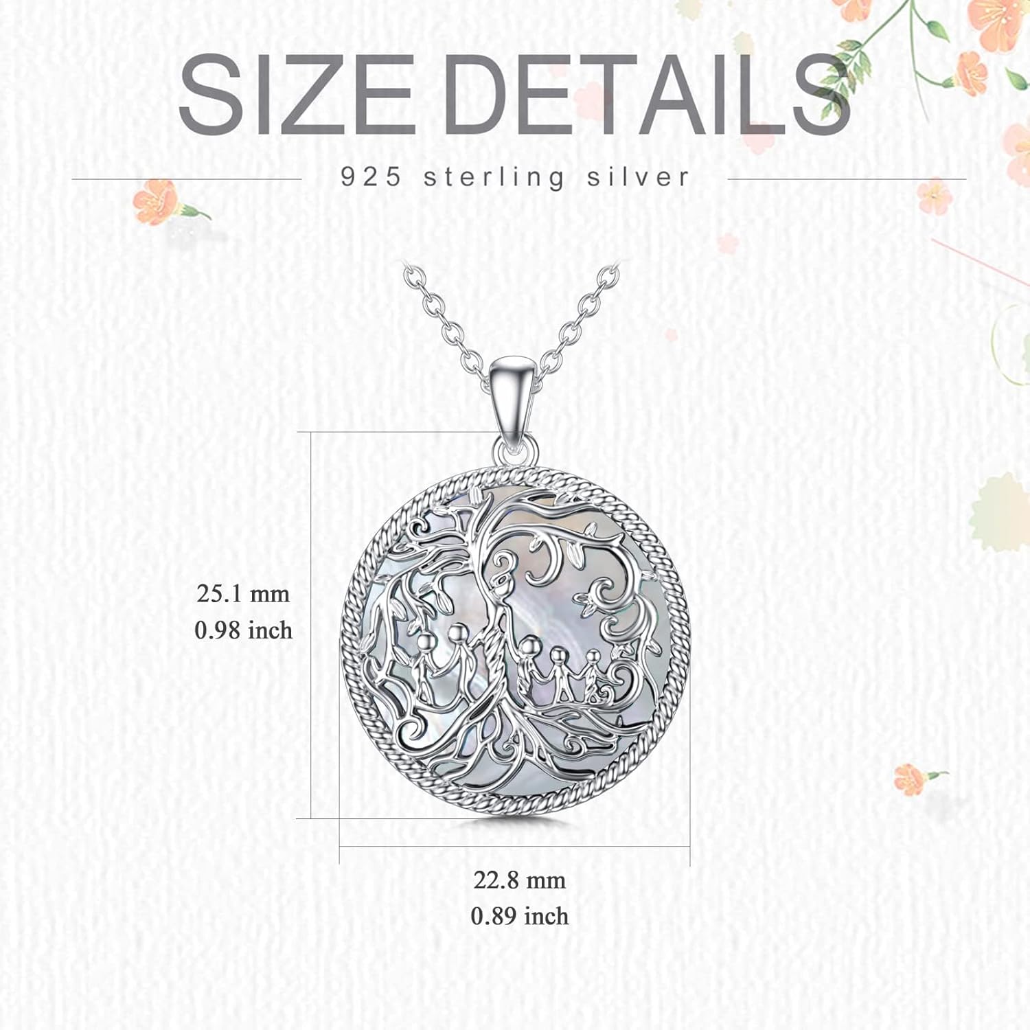 TOUPOP Gifts for Mom Tree of Life Mother Necklace 925 Sterling Silver Mother and Daughter/Son Jewelry Birthday Mothers Day Gifts for Women Mom Wife - Image 6