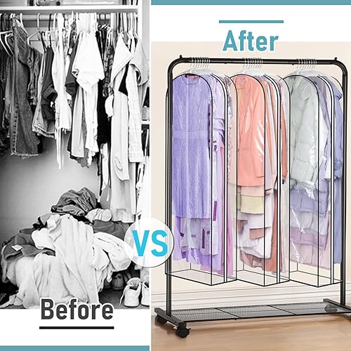 Miniatura 8 de MISSLO Paquete de 3 bolsas de ropa de 43 pulgadas + 3 bolsas de ropa de 60 pulgadas