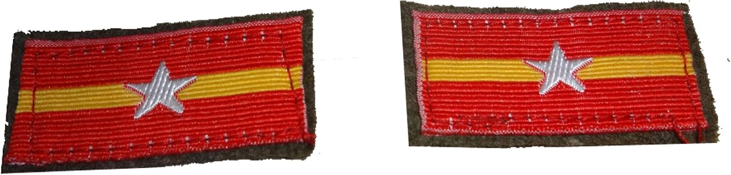 warreplica WWII Japanese Army Sergeant Major Rank Collar Tabs - Authentic IJA Imperial Military Insignia Reproduction Pair