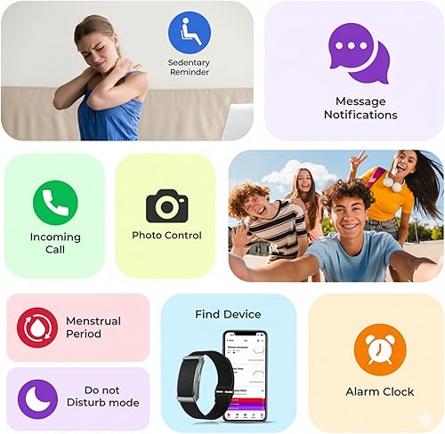 Miniatura 7 de Pulsera inteligente para hombres y mujeres, monitor de frecuencia cardíaca y sueño 247, contador de pasos, 120 modos deportivos, rastreador de