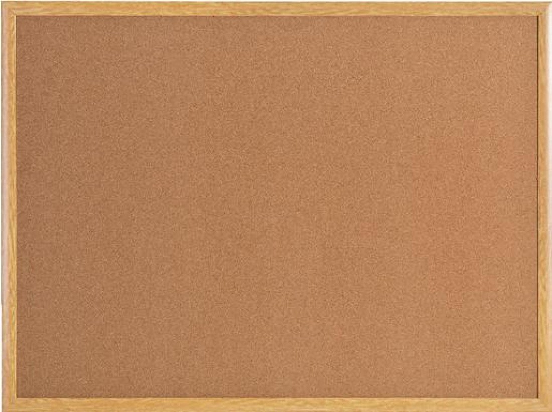 Bi-Office Earth Prime Notice Board, Cork Surface, MDF Frame with Oak Finish, 1800 x 1200 mm