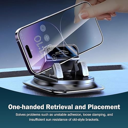 Miniatura 6 de Soporte para teléfono de 360 grados para coche giratorio, soporte para teléfono celular en el tablero, soporte de navegación antideslizante
