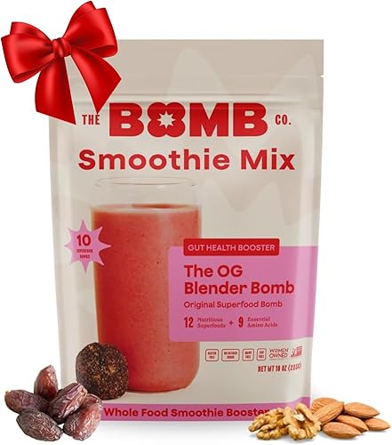 The Bomb Co. Blender Bomb, The OG, Mezcla de batido de superalimentos con semillas de chía, semillas de cáñamo, semillas de lino, sal marina y