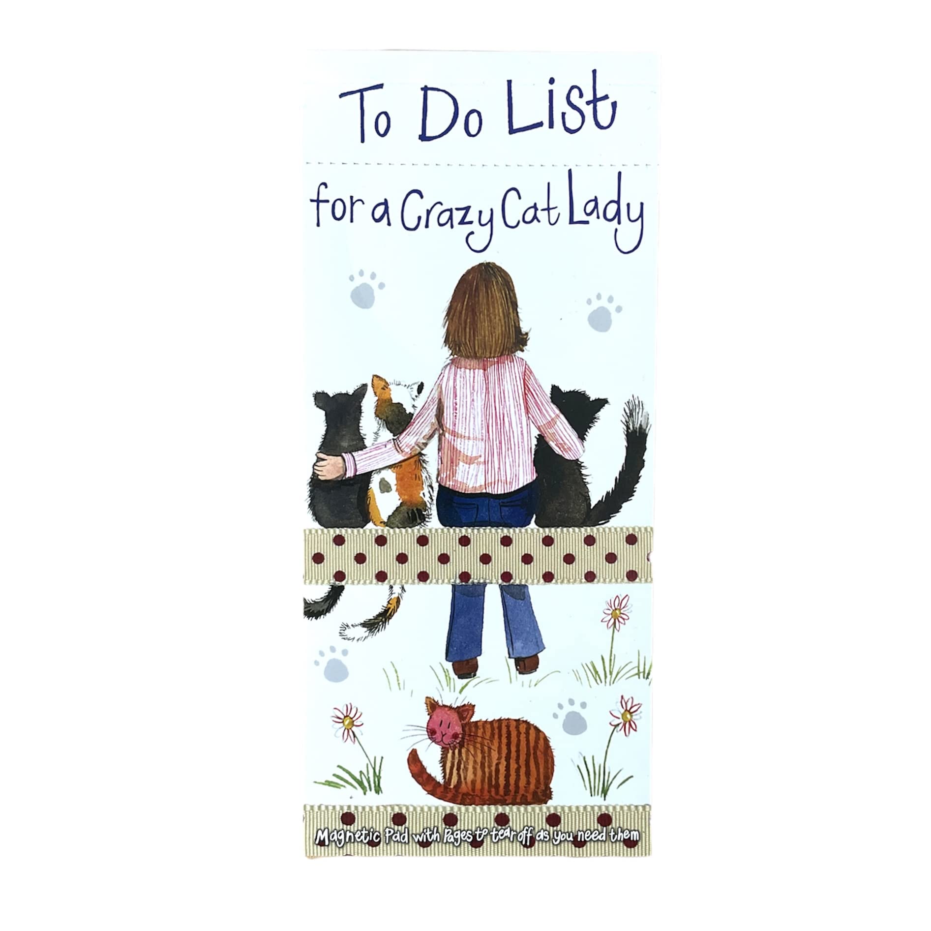 ALEX CLARK To Do List for a Crazy Cat Lady Magnetic Notepad - Planner - Shopping List - Grocery List