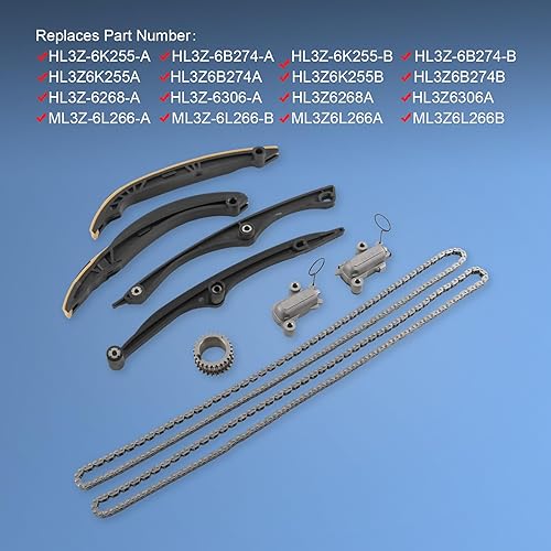 Miniatura 4 de Kit de cadena de distribución compatible con Ford F150 Expedition Lincoln Navigator 3.5L V6 2017-2021 Reemplazo HL3Z-6268-A, HL3Z-6K255-A,