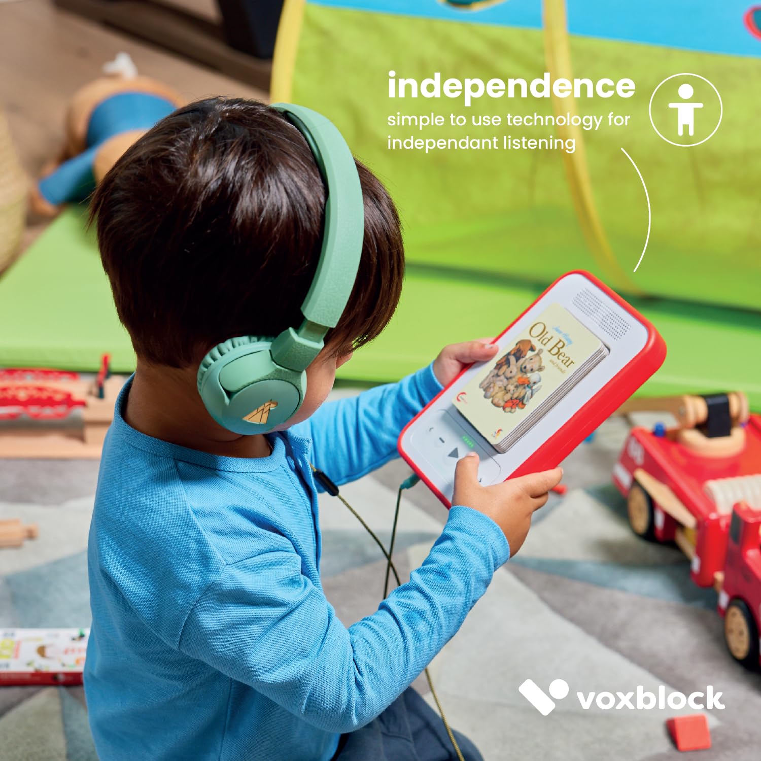 voxblock Kids Audio Book Player | Wifi-Free, Screen-Free & Portable | Bedtime Starter Pack - inc Old Bear and Friends + 2 More Kids Audio Books - Image 3
