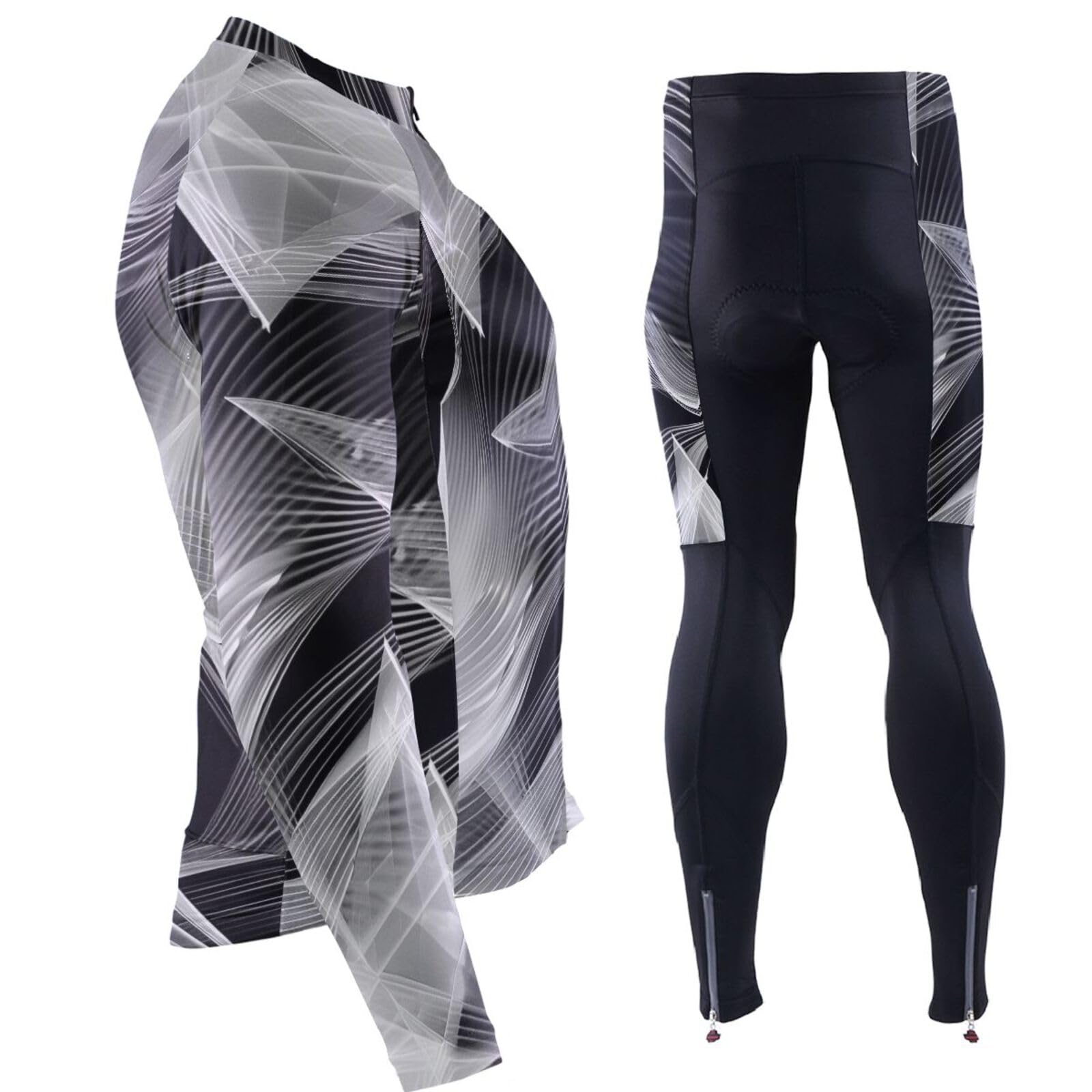 Herren Radtrikot mit Taschen, Windbreaker, Trägerhose, 3D-gepolstert