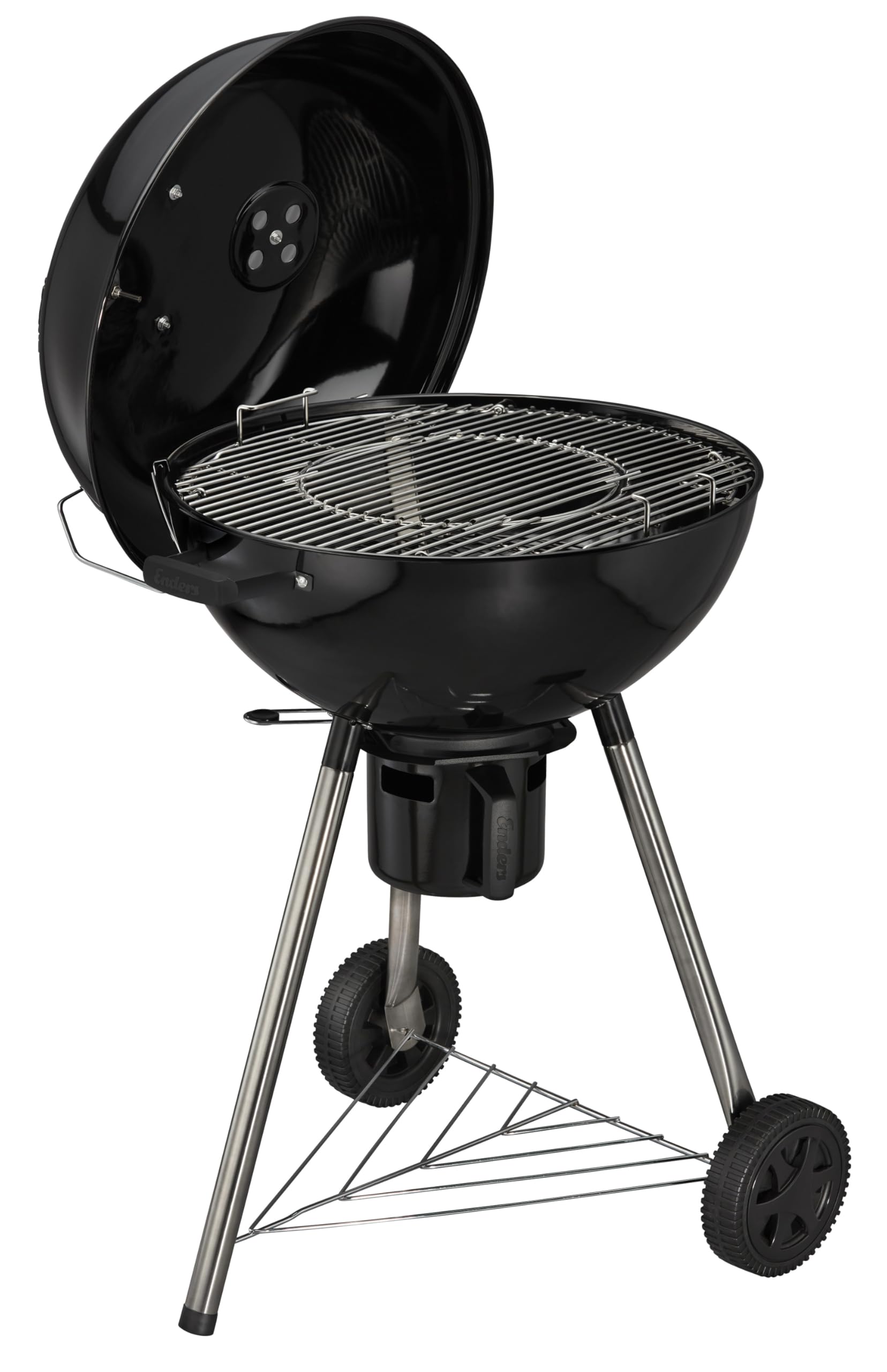 Enders® Caldera pro 57 Kugelgrill, Holzkohlegrill, Ø54 cm, mit Deckelthermometer, Grillwagen mit Rädern, Deckelhalterung, Aschebehälter und großem Grillrost, BBQ Grill, #80912