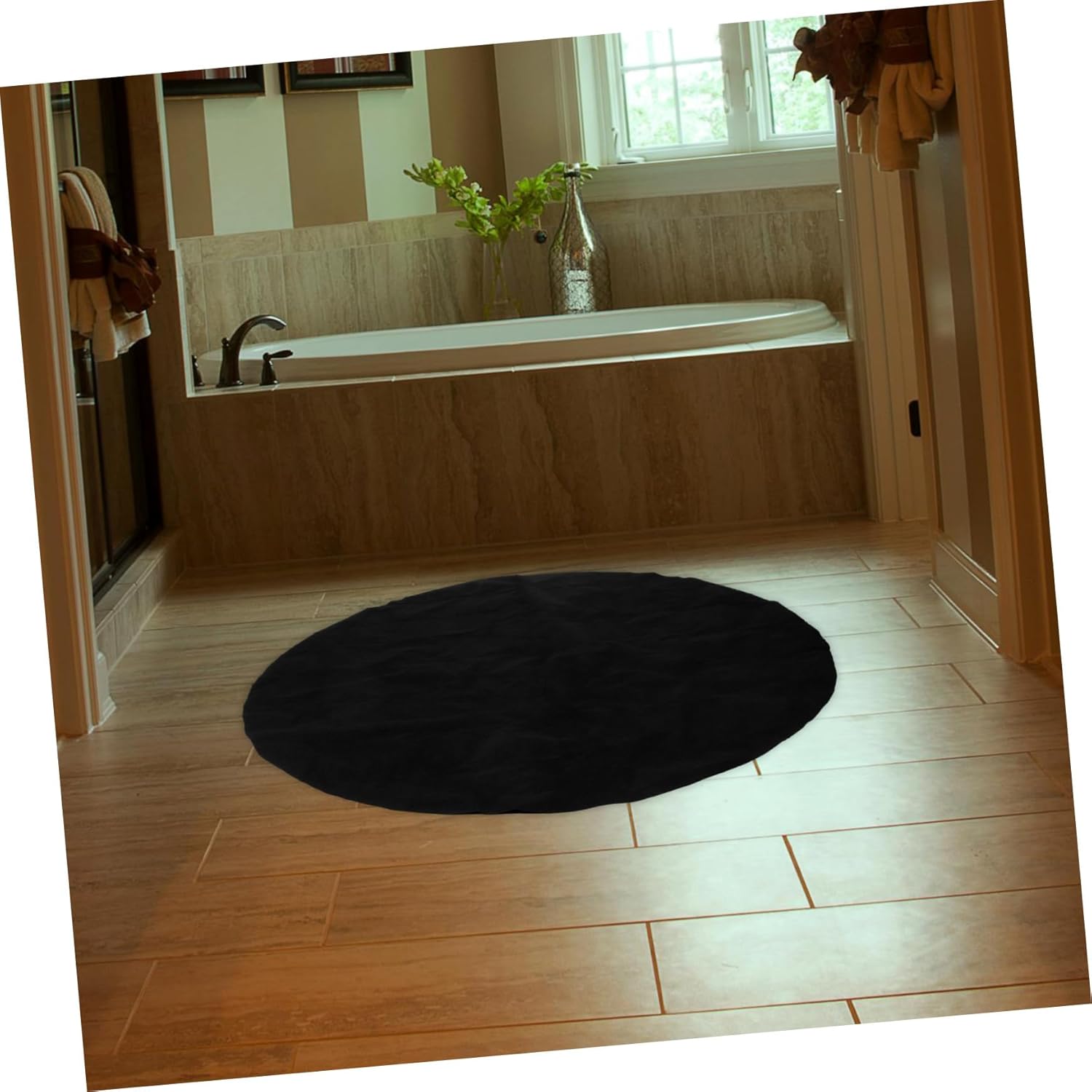 1pc Hot Tub Non-Slip Pad Tub Floor Mat Small Round Rug Bath Mat Accessory