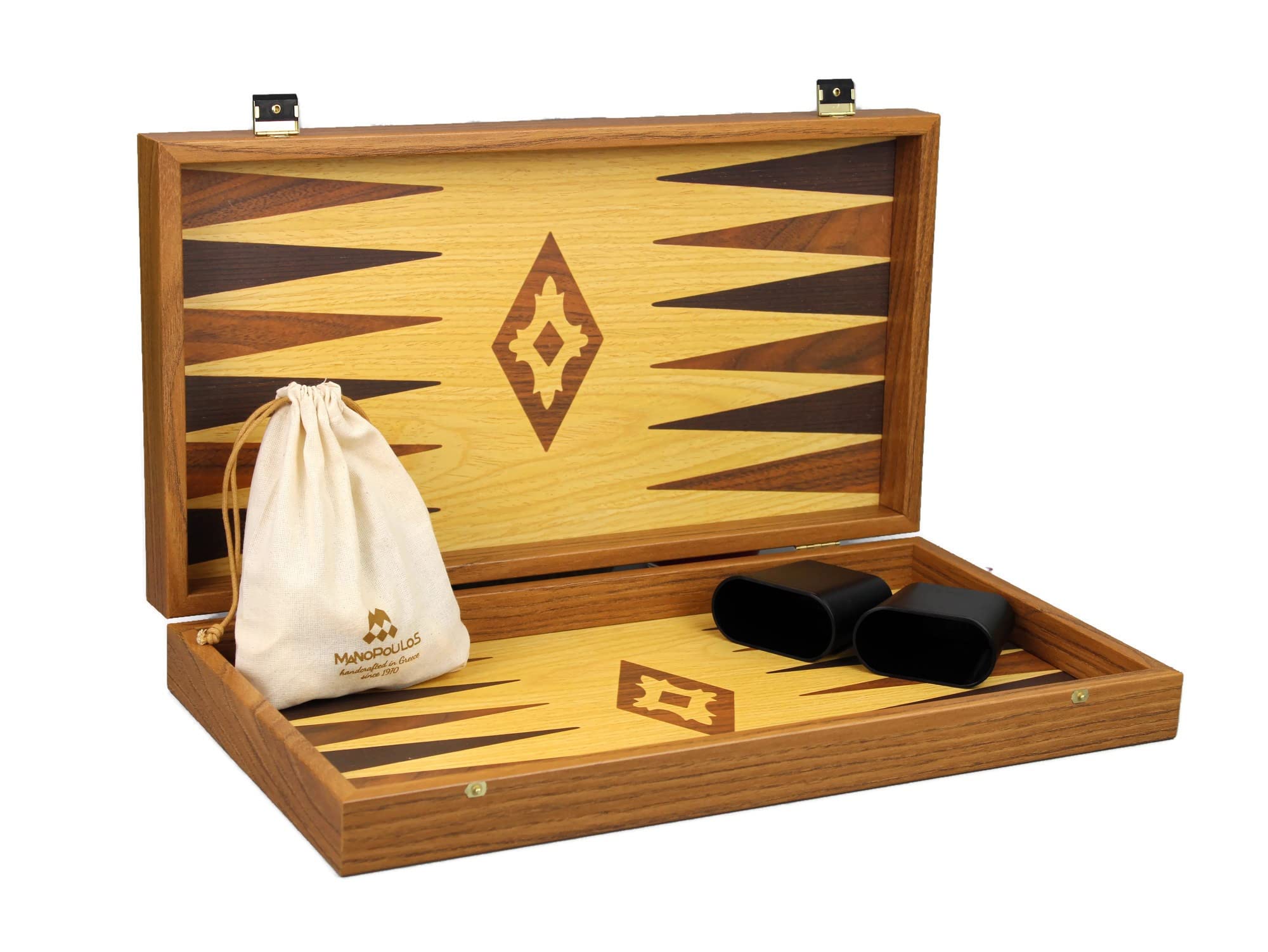 Manopoulos - Set backgammon in rovere e noce da 50,8 cm