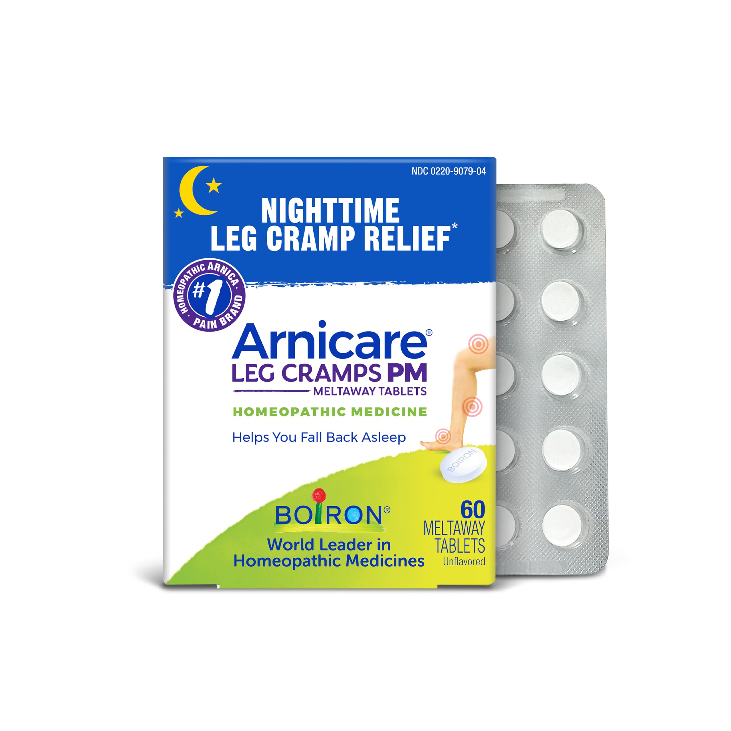 Boiron Arnicare Leg Cramps PM für Nacht Relief von Cramping und Stiffness in Füßen oder Kalben - 60 Tabletten