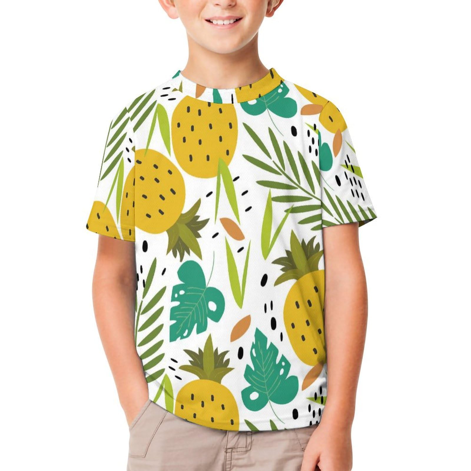 FILA☆パイナップル柄 半袖Tシャツ Amazon.co.jp: キッズ Tシャツ パイナップル柄 フルーツ柄 子供服 半袖