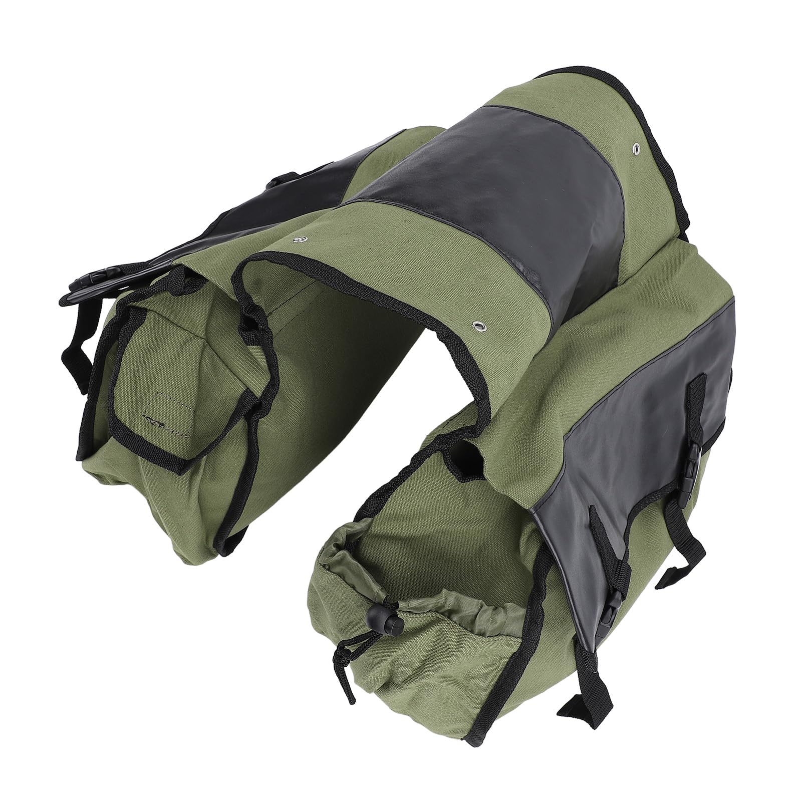 Bolsa de sillín de Bicicleta de Gran Capacidad Plegable para Actividades al Aire Libre (DE Verde)