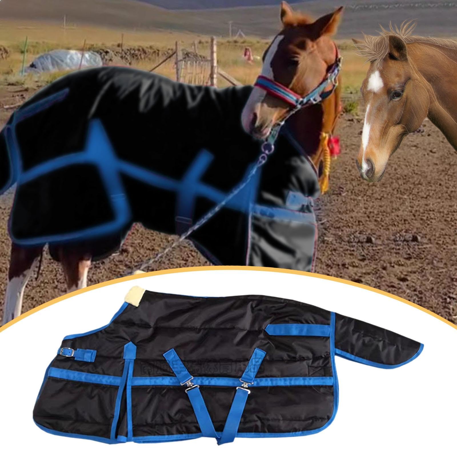 Manta para Caballo Resistente Al Agua Y Al Viento con Fabricación en Tela Oxford Y Forro de Poliéster Pensada para Brindar Abrigo Durante El Invierno