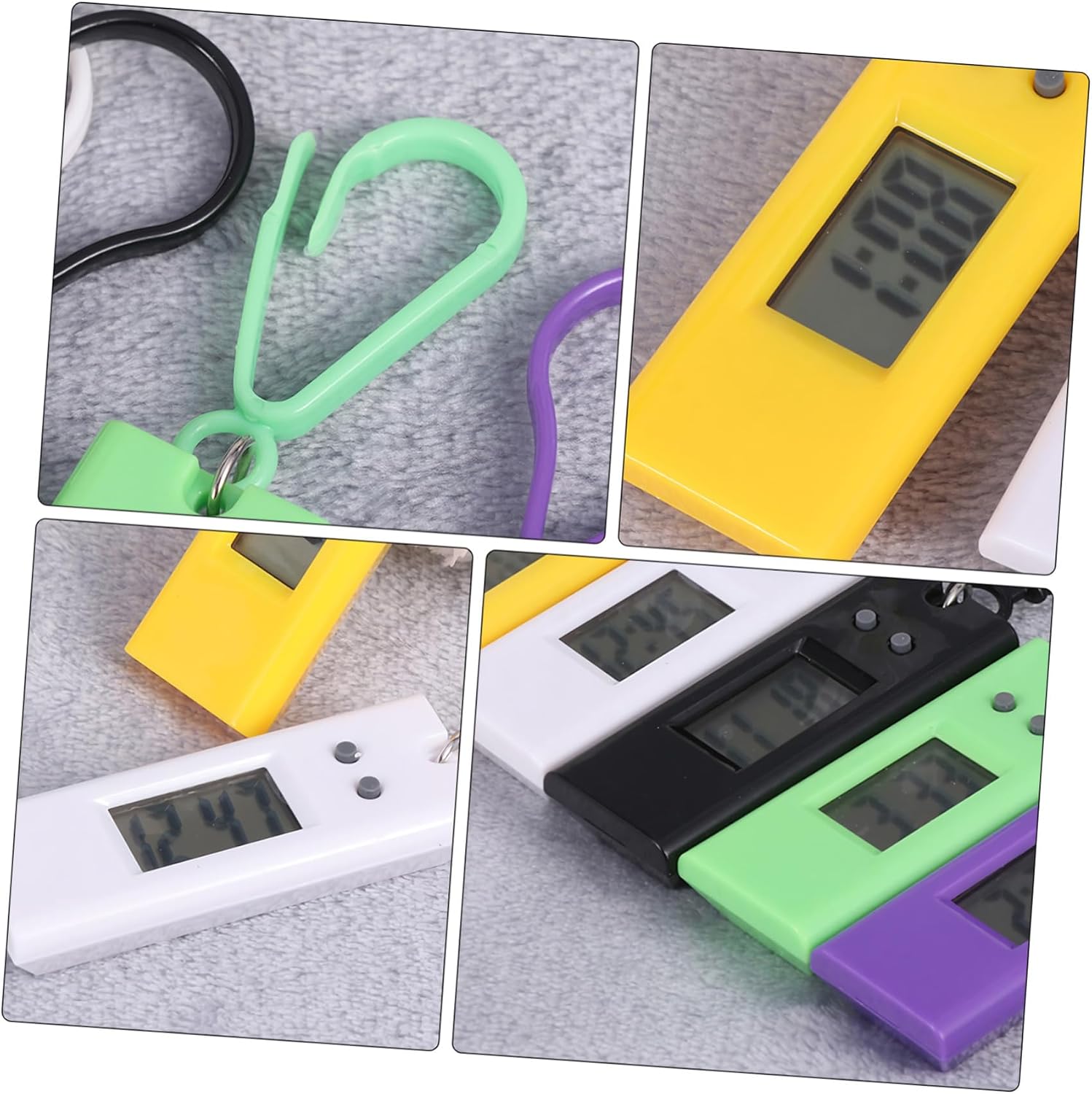 Kisangel 6pcs Hanging Electronic Timepiece Key Ring Set for Students