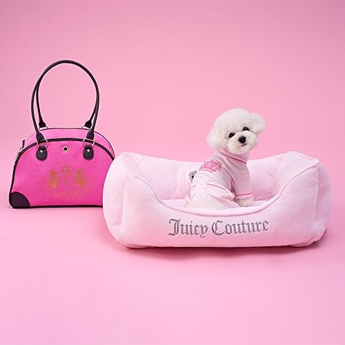 Miniatura 8 de Juicy Couture Crown Bling - Cama rosa para mascotas para perros y gatos, tamaño pequeño, 24 x 14 x 8 pulgadas