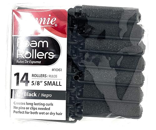Miniatura 2 de Annie - Rodillos de pelo de espuma pequeños estilo salón - (58") Negro - (14) piezas - Herramientas suaves para rizar el cabello sin calor