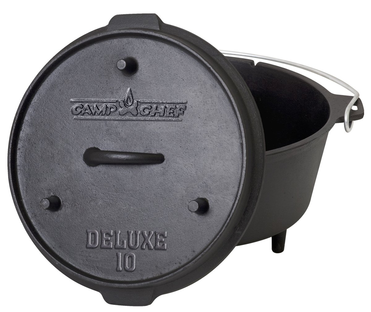 Camp ChefDO10-6 Quart Dutch Oven Pre-Seasoned Cast Iron with Lift Tool and Lid