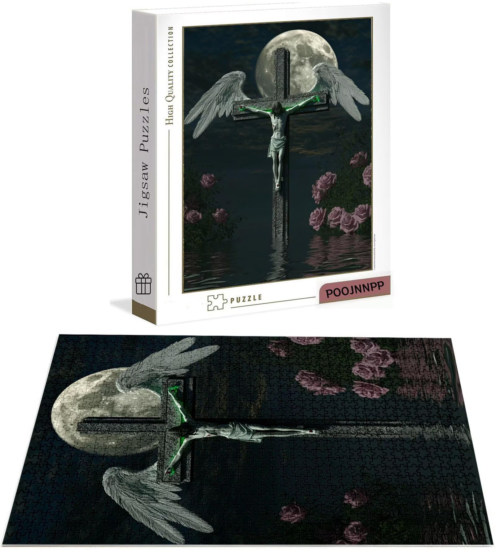 Puzzle 5000 sztuk dla dorosłych, różowe drewniane puzzle dla dorosłych, Wymagające puzzle nad jeziorem, rodzinne gry edukacyjne, łamigłówki z pudełkiem do dekoracji domu, prezent świąteczny dla kobiet
