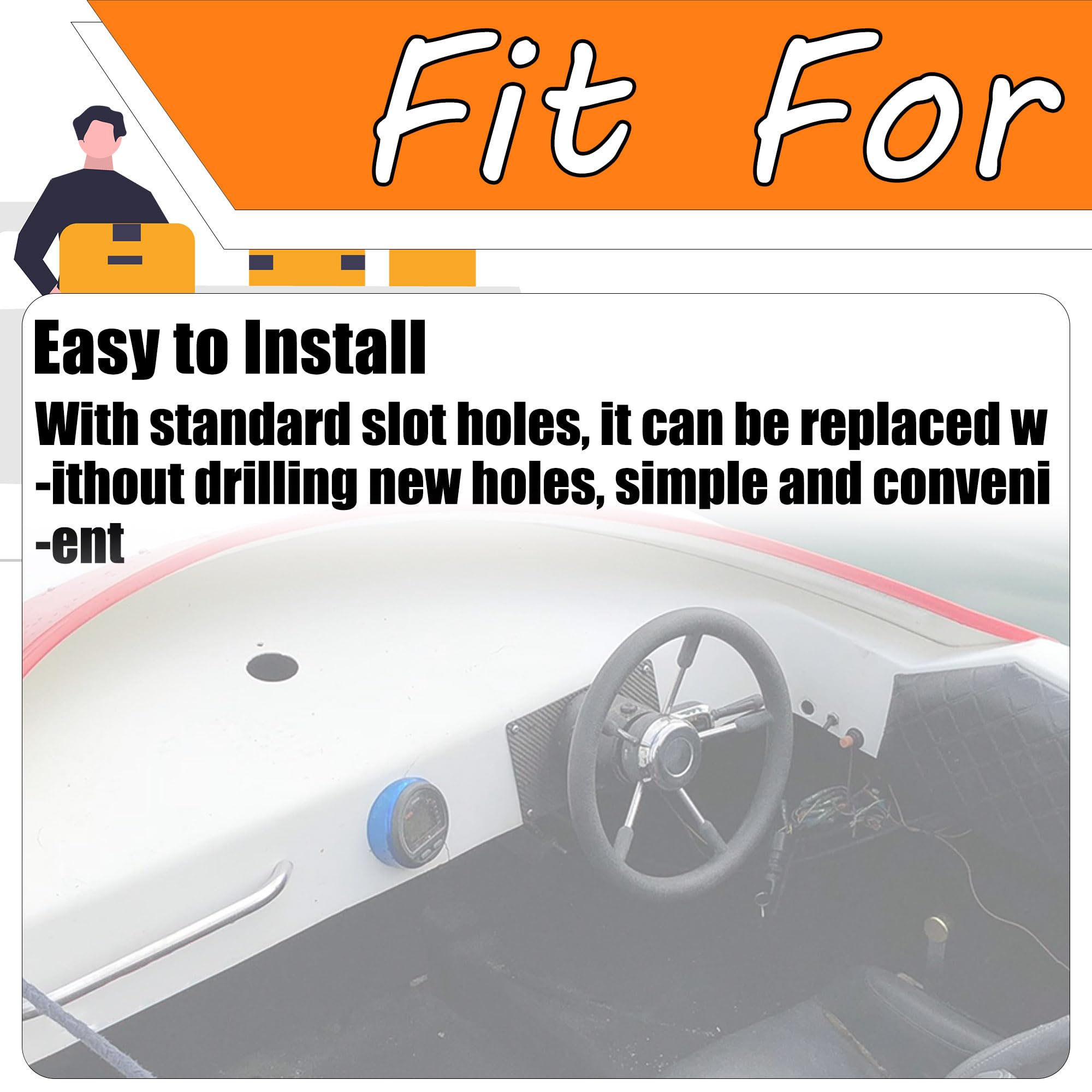 LEVANLIGHT Marine Boat Speedometer Pitot Kit, Automatic Kick-up Tube Assembly Up to 80 MPH