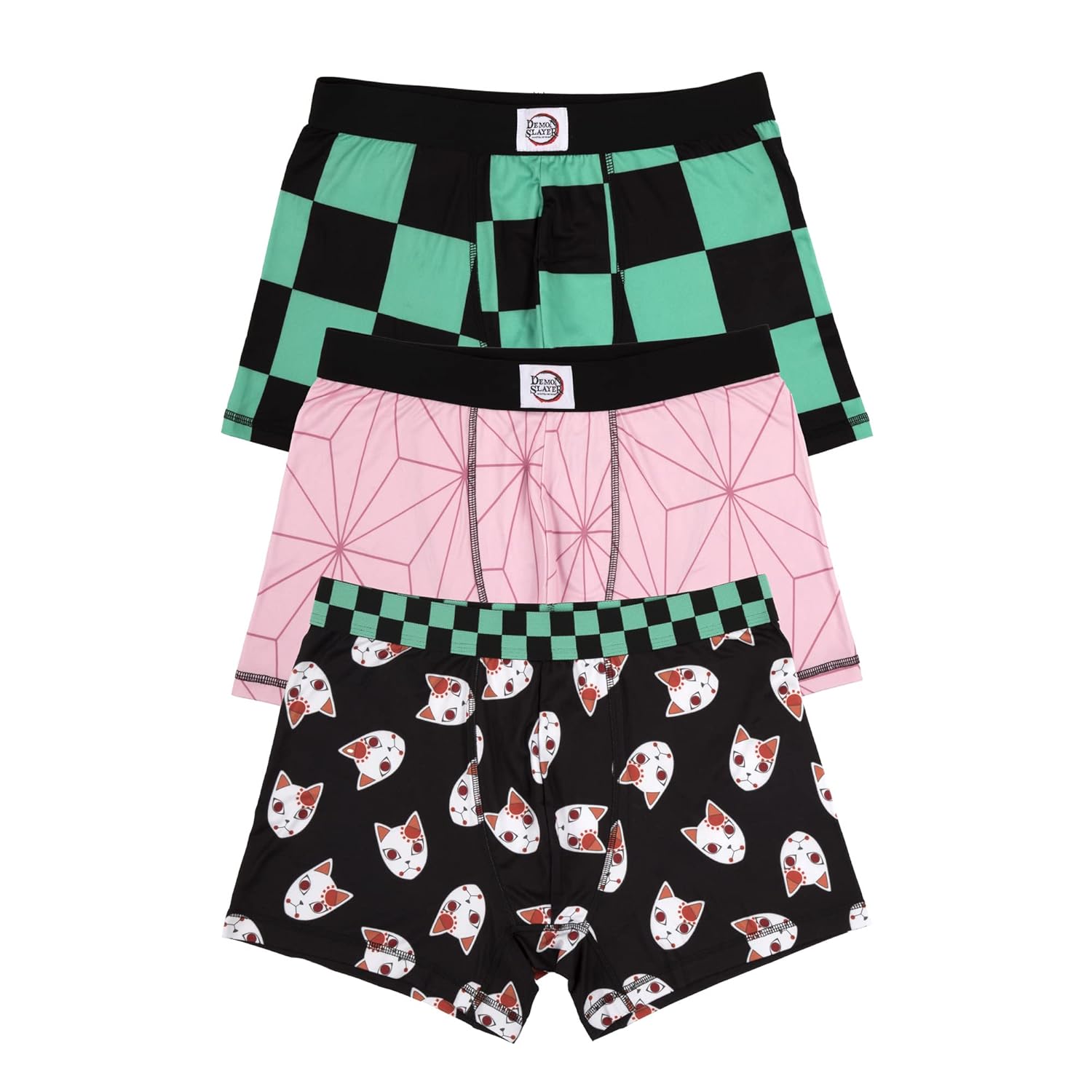 Bioworld Demon Slayer Character Patterns Mens 3pk Boxer Briefs