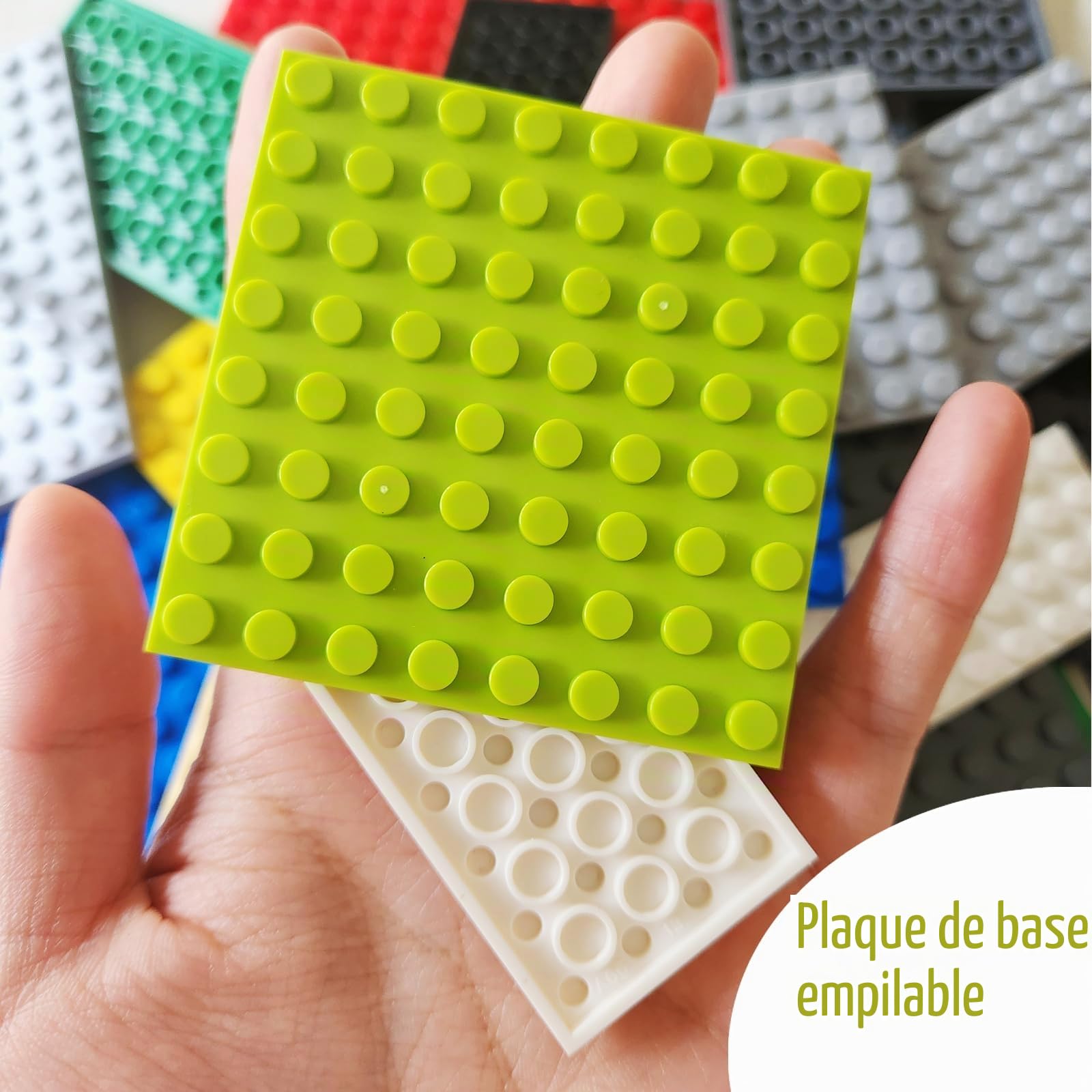 Cabeeskii Plaque de Construction Classique Compatible avec Les pièces et éléments Lego, Briques de Construction, pour la Plupart des Marques (Dark Grey, Light Grey, Brown, 60PCS)