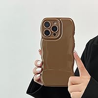 Vista 24 de FABSPARK - Funda para iPhone 11, diseño simple, marco ondulado, estética, silicona suave, color beige