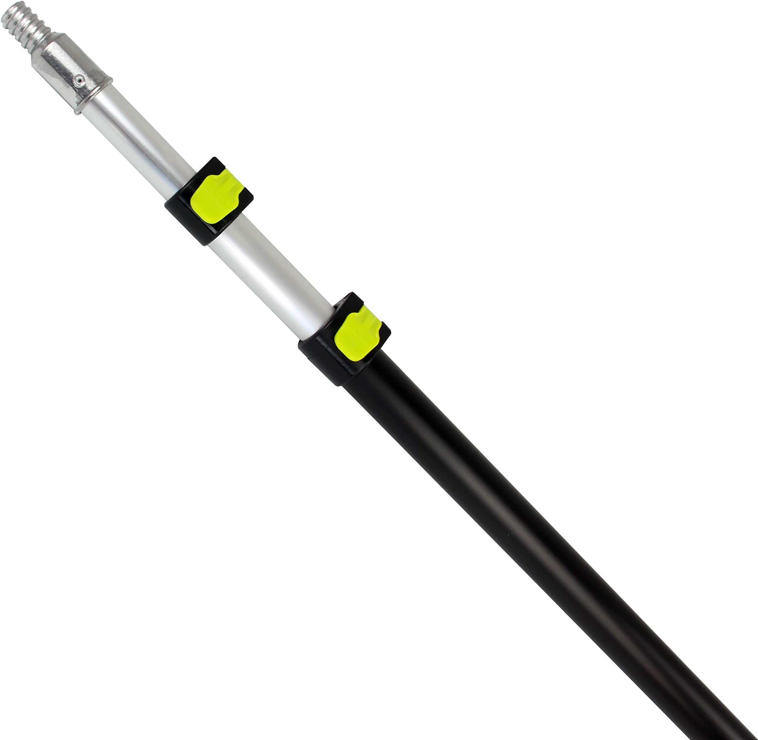 Pomatree 5-12 Foot Telescoping Extension Pole | Strong and Sturdy Multi-Purpose Extendable Pole | Screw-On Window Washing Cleaning Tools, Light Bulb Changer, Paint Roller and Duster Attachments