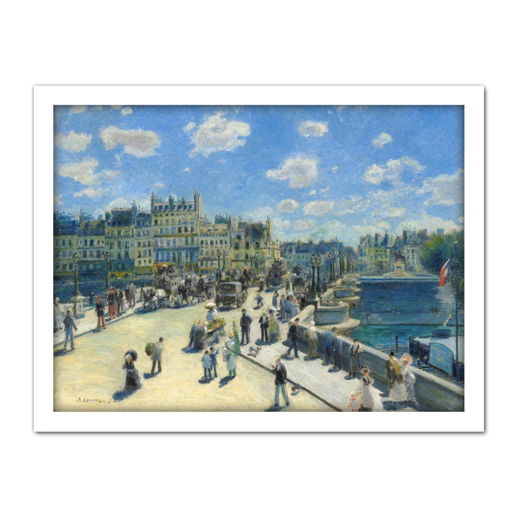 Auguste Renoir Pont Neuf Paris Large Framed Art Print Poster Wall Decor 18x24