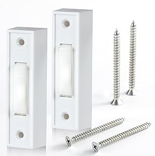 2 Pack Lighted Doorbell Button, Universal Garage Door Switch Wired Wall Mounted Doorbell Push Button for Most Door Bell Chimes Most Door (Cool White Light)