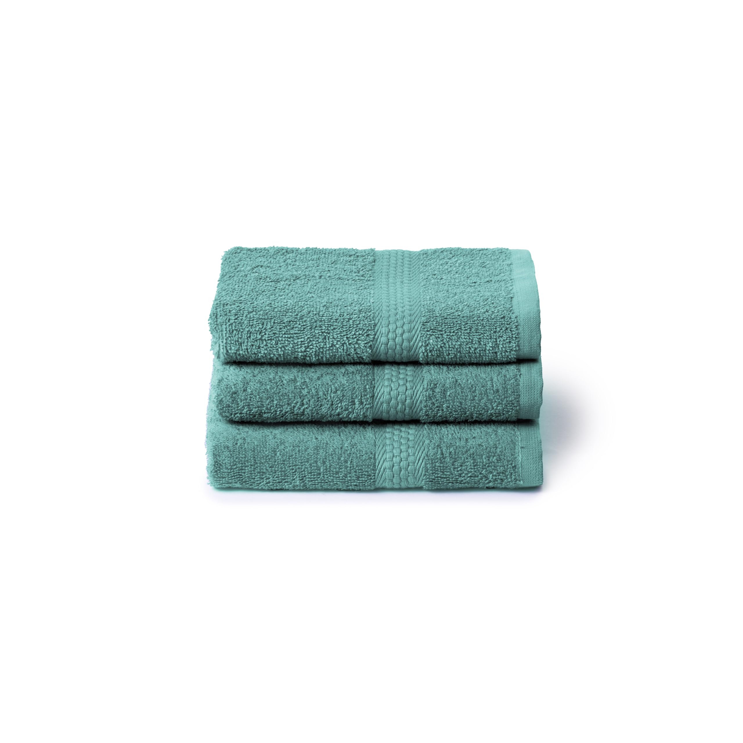 Caleffi Gästehandtücher 3er Set 40x60 cm, 100% Baumwolle, Mint