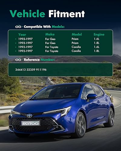 Miniatura 4 de SCITOO 2 amortiguadores traseros para 1993-1997 para Geo Prizm, 1993-1997 para Toyota Corolla 344413 32359 911196