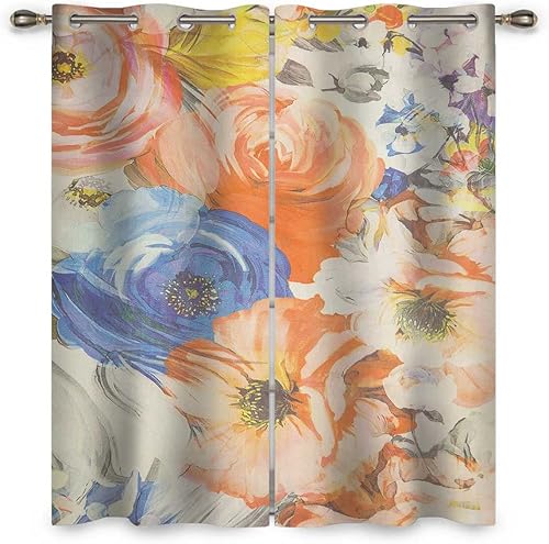 Miniatura 2 de Cortinas opacas de tela de tejido para habitación, 2 paneles, cortinas para ventana de bahía, decoración de habitaciones (55 pulgadas de ancho) x 55