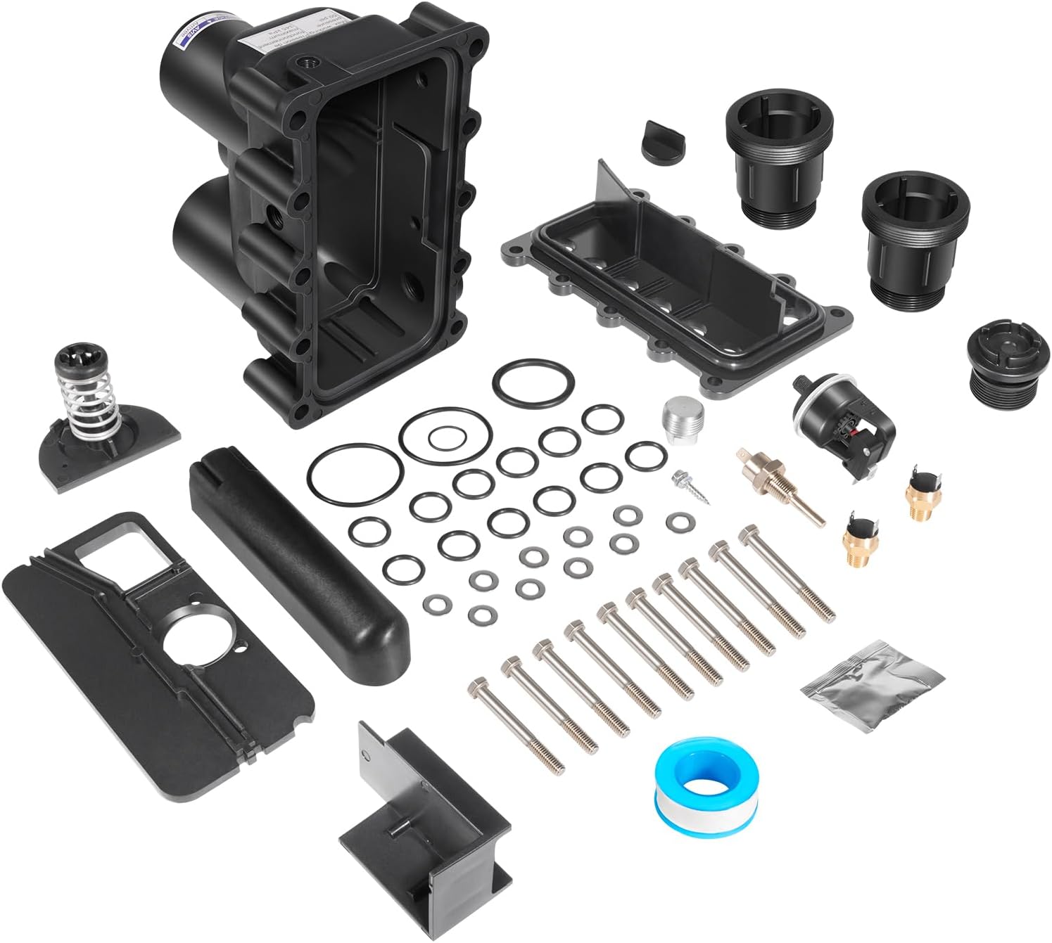 E-cowlboy 77707-0016 Fit for Manifold Replacement Kit Pool and Spa Heater - Durable and Efficient- Compatible with MasterTemp/Max-E-Therm 400 - Includes All Essential Parts